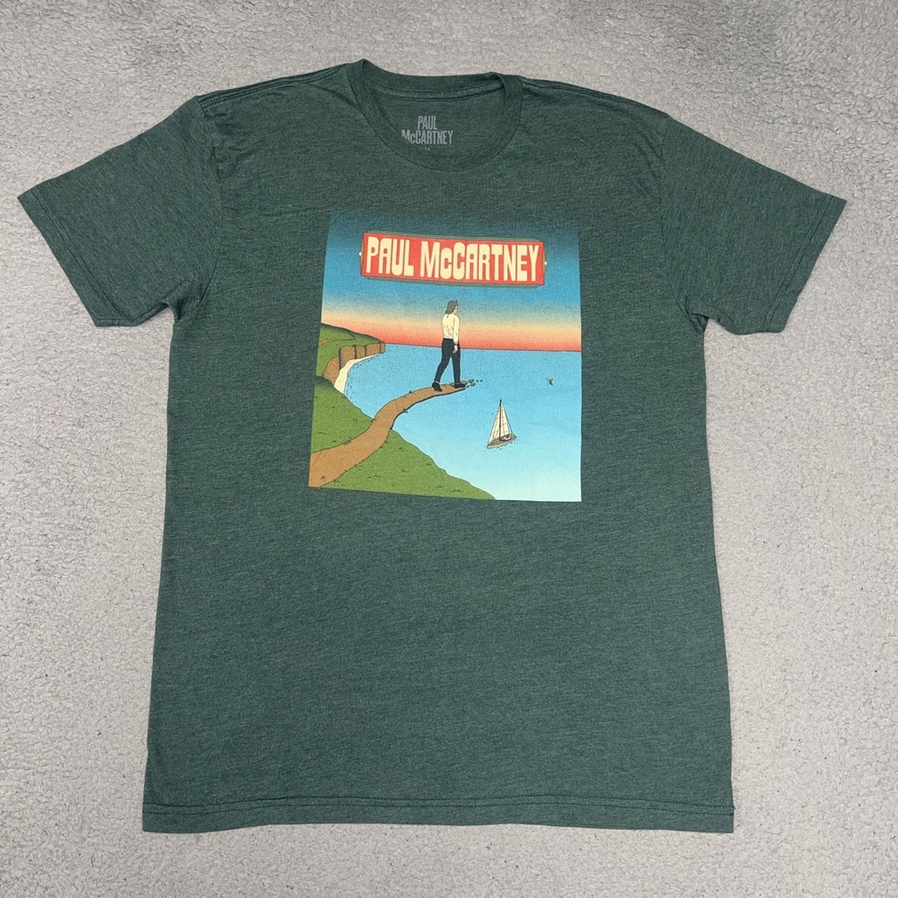 Paul McCartney Got Back T Shirt Men Sz M Green North American 2022 Tour 2-Sided